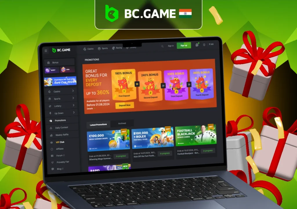 Bonus offers from BC Game bookmaker
