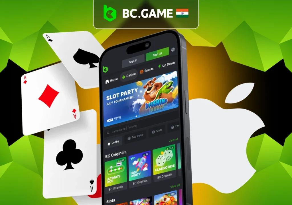 BC Game mobile app for iOS devices